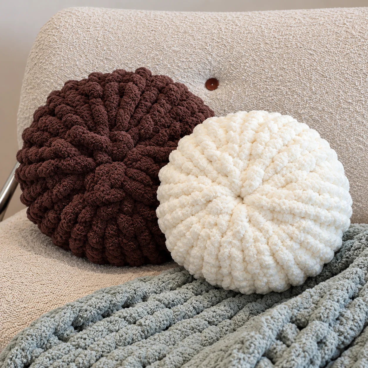 Customer's yarn and handmade blanket